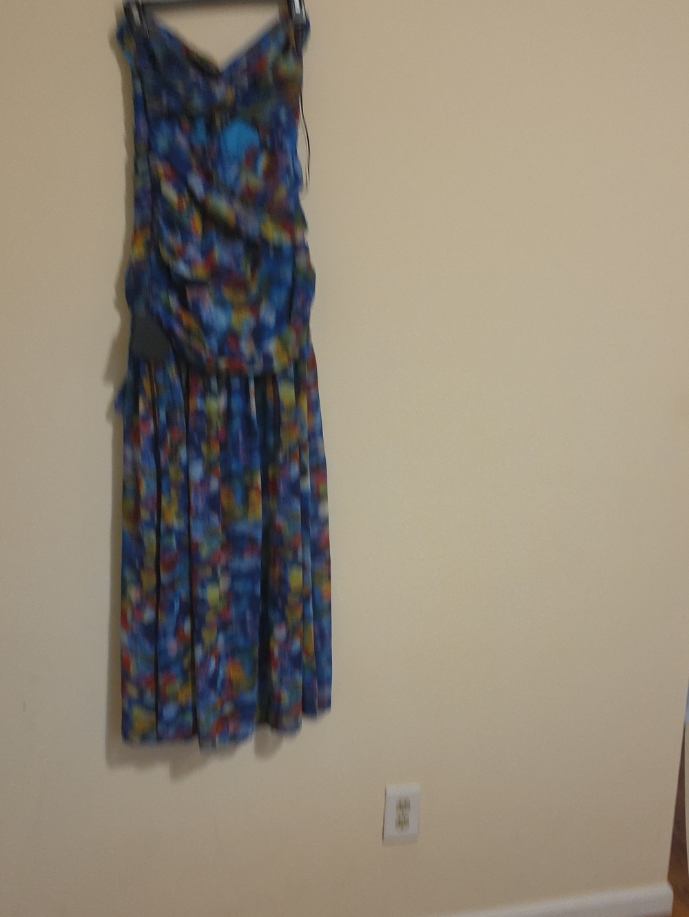 Lulu's Blue Multi-Color Printed Maxi Dress